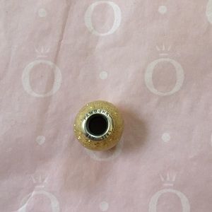NWOT Pandora Gold Glitter charm